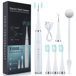 Electric Toothbrush with Sonic Cleaning 3-in-1