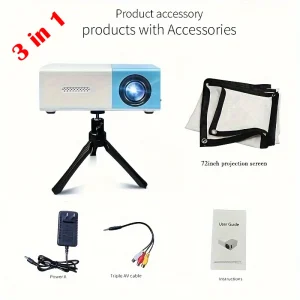 3 in 1 Mini LED HD portable projector